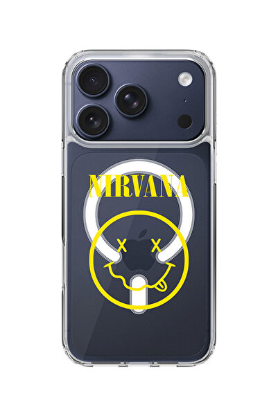 Stylizedd جراب MagSafe كلاسيكي شفاف لهاتف iPhone 17 Pro، جراب هجين ناعم مرن شفاف - Nirvana