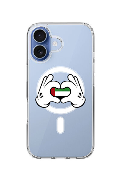 Stylizedd غطاء ماج سيف كلاسيكي شفاف لهاتف آيفون 17، غطاء هجين ناعم شفاف - حب ...