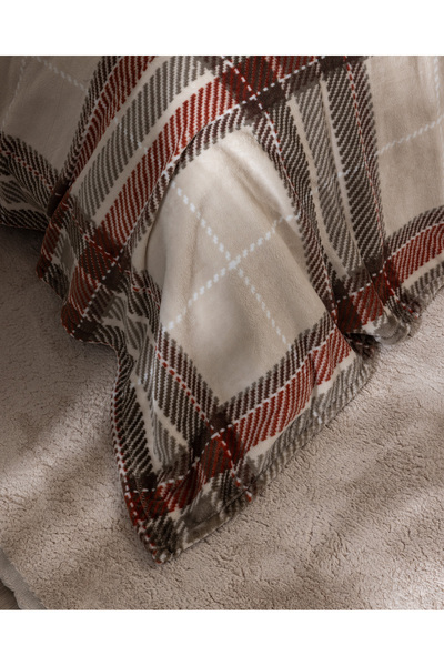 Madame Coco Antonin Double Welsoft Printed Blanket - Beige/Coffee