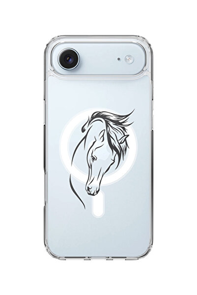 Stylizedd جراب MagSafe كلاسيكي شفاف لهاتف iPhone Air، غطاء شفاف ناعم هجين - A...