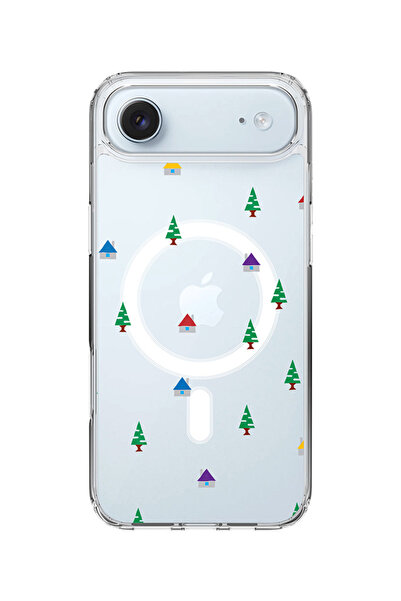 Stylizedd جراب MagSafe كلاسيكي شفاف لهاتف iPhone Air، غطاء شفاف ناعم هجين - خ...