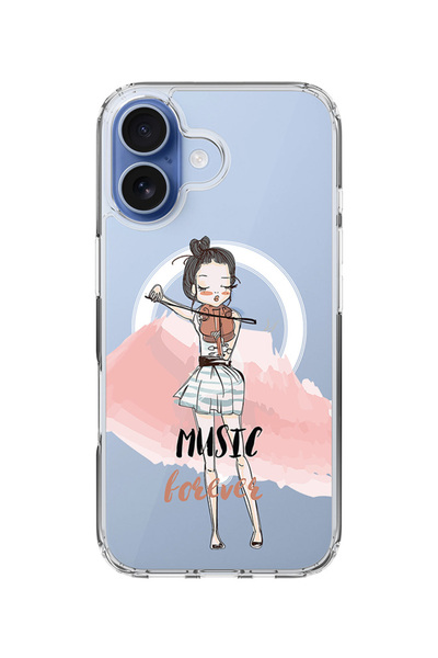 Stylizedd جراب MagSafe كلاسيكي شفاف لهاتف iPhone 17، غطاء شفاف ناعم هجين - مو...