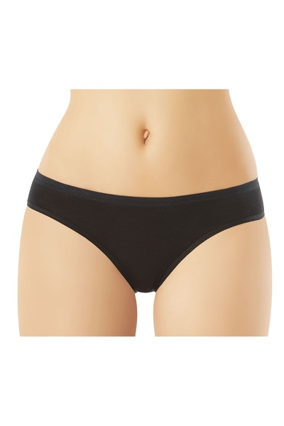 KOTA سراويل داخلية بيكيني 3 قطع (عبوة أسود-أبيض-بني)