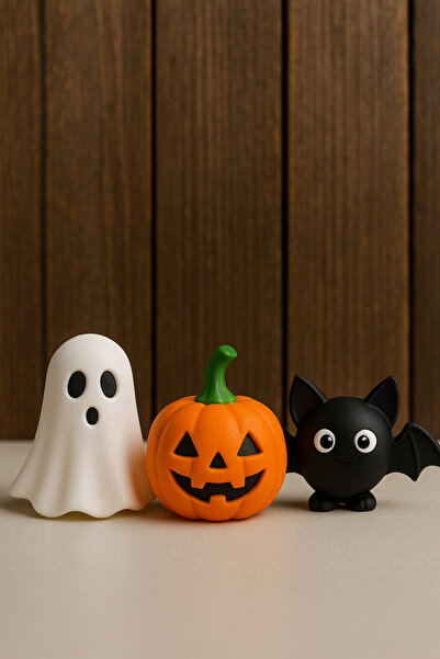 3D Stuff Cadılar Bayramı - Halloween - 3 lü Figür Seti - Plastik