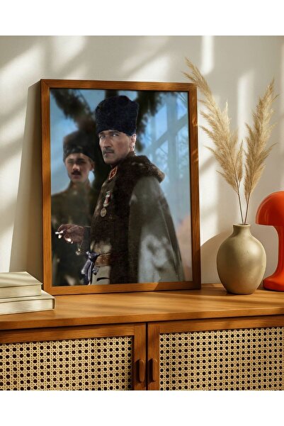 fuart.co Atatürk Kalpaklı Portre Dijital Baskı Poster v4 (Çerçevesiz)