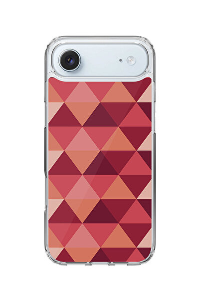 Stylizedd جراب MagSafe كلاسيكي شفاف لهاتف iPhone Air، غطاء شفاف هجين - مثلثات Topsy Turvy