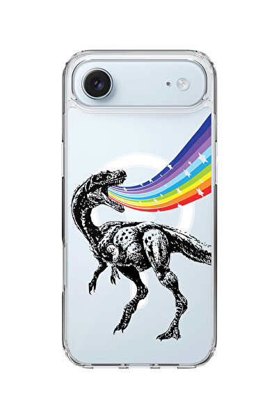 Stylizedd جراب MagSafe كلاسيكي شفاف لهاتف iPhone Air، غطاء شفاف ناعم هجين - R...