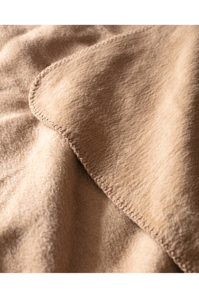 Madame Coco Κουβέρτα από βαμβακερό ζακάρ διπλής χρήσης - Camel