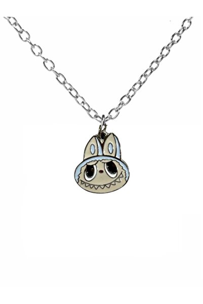 Yuchicly قلادة لابوبو الزرقاء للنساء والرجال - نموذج ملون ولطيف ومشاعر