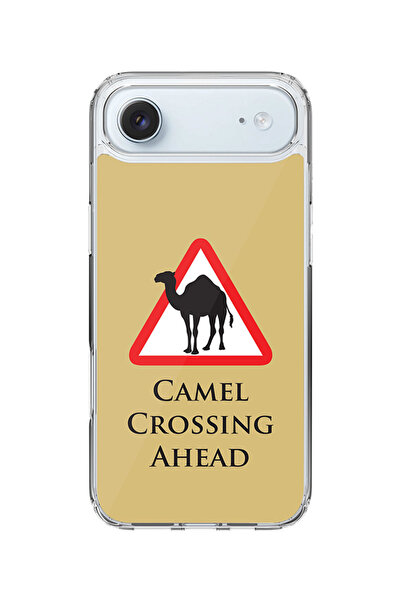 Stylizedd جراب MagSafe كلاسيكي شفاف لهاتف iPhone Air، غطاء شفاف ناعم هجين - Camel Crossing