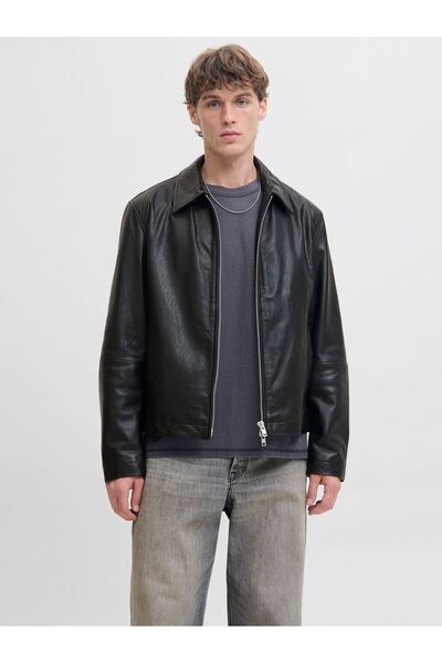 Jack & Jones Lederjacke Lederjacke
