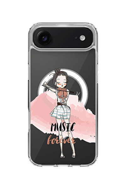 Stylizedd جراب MagSafe كلاسيكي شفاف لهاتف iPhone Air، غطاء شفاف ناعم هجين - M...