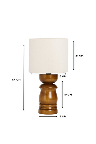 HOMİNG Fonte Exclusive Wooden Lampshade 54 cm