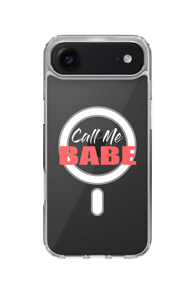 Stylizedd جراب MagSafe كلاسيكي شفاف لهاتف iPhone Air، غطاء شفاف ناعم هجين - اتصل بي يا حبيبتي