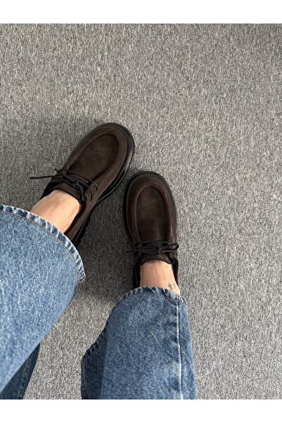 LOSS CLOUDY ANTRASİT GERÇEK SÜET KIŞLIK LOAFER