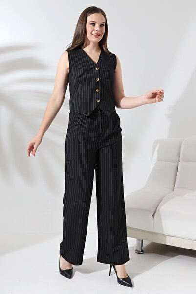 Lir Women's Fabric Vest Black For60364