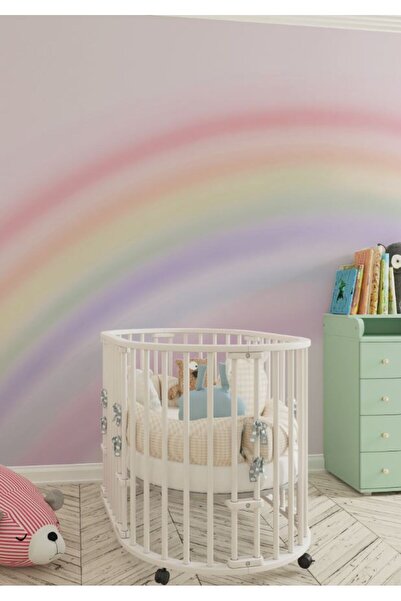 Özel Duvarlar Kız Çocuk Odası Gökkuşağı Duvar Kağıdı