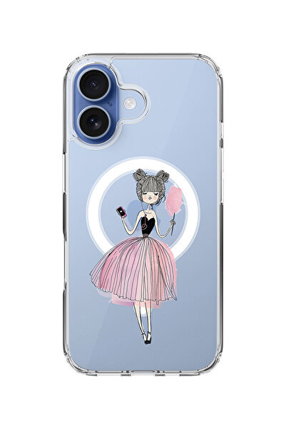 Stylizedd جراب MagSafe كلاسيكي شفاف لهاتف iPhone 17، غطاء شفاف ناعم هجين - Lo...