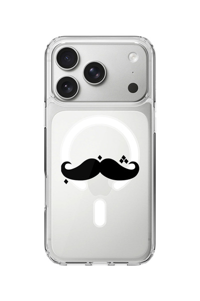 Stylizedd جراب ماج سيف كلاسيكي شفاف لهاتف آيفون 17 برو، جراب هجين ناعم مرن شفاف - شنب