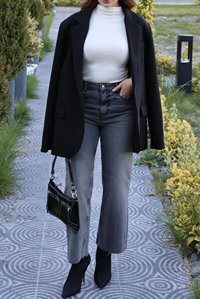 BAŞARAN Straight Leg Gray Jeans