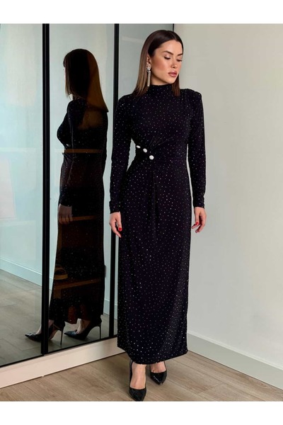 ROUPAS COLLECTİON Full Taş Uzun Elbise