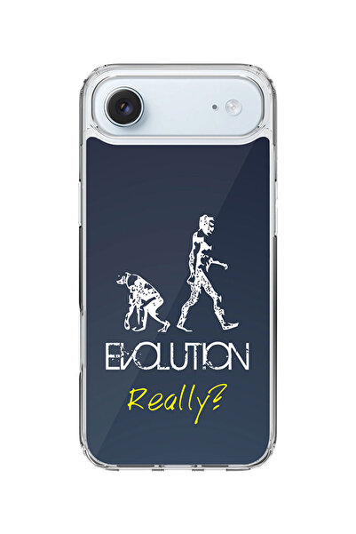 Stylizedd جراب MagSafe كلاسيكي شفاف لهاتف iPhone Air، غطاء شفاف ناعم هجين - Evolution، Really (رمادي)