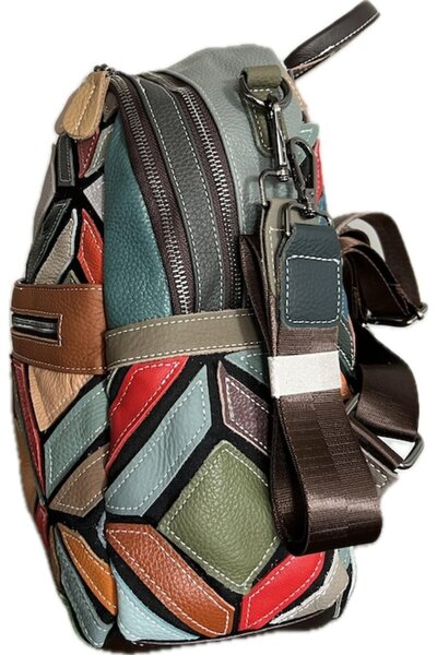 Vera Pelle - Multicolored Leather Women's Backpack