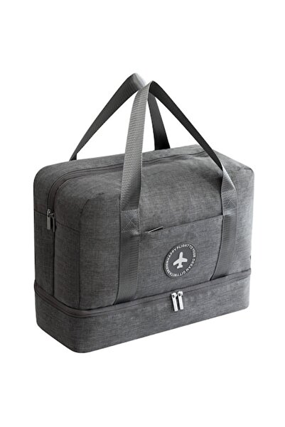 OEM Sport or Hand Travel Bag AKU, with Shoe Compartment, Waterproof, for Travel, Fitness, Grey AK5242