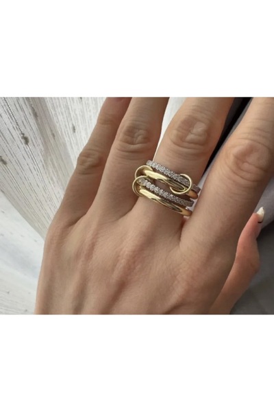 Butik Dörtlü Suyolu Detaylı Trend Spinelli Yüzük