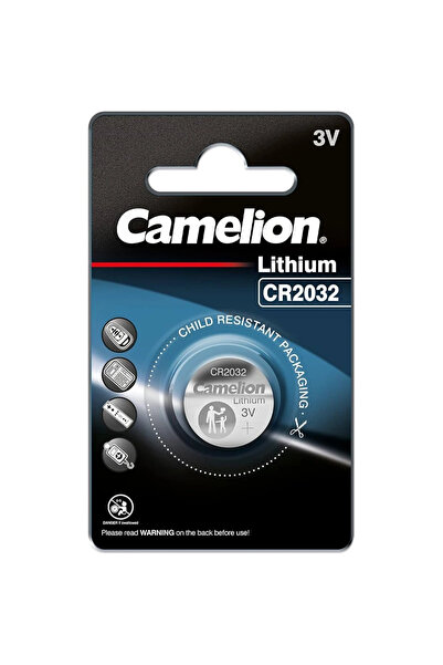 CAMELİON بطارية ليثيوم أيون CR2032 خلية زر 3 فولت - قطعة واحدة