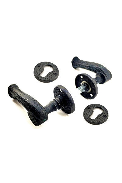 Epilons Antique Style Decorative Brass Rosette Yale Room Door Handle - 49 Mm, Oxide