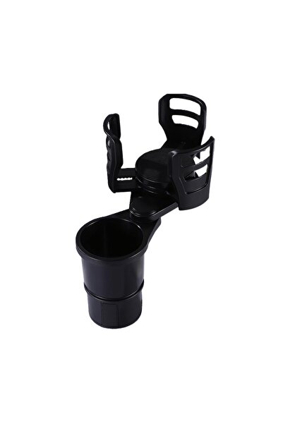 zola 2 in 1 car cup holder, 360° rotation, adjustable size 73–155 mm, ABS, black