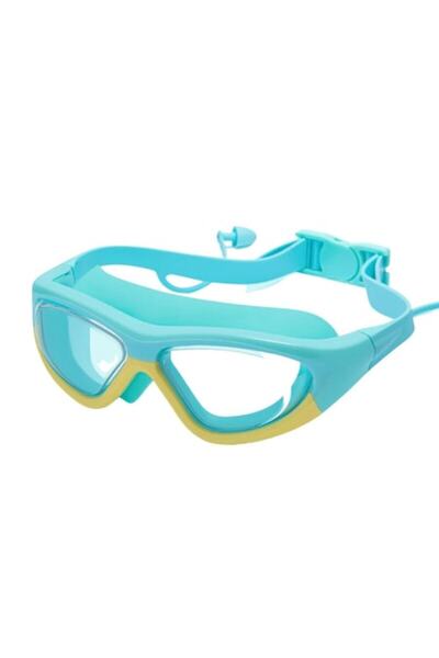 Haizid Ochelari de înot pentru copii cu sistem integrat de dopuri de urechi - Albastru Galben
