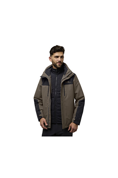 Jack Wolfskin Jasper 3in1 Jkt m Men's Outdoor Jacket A61858-5719 Brown