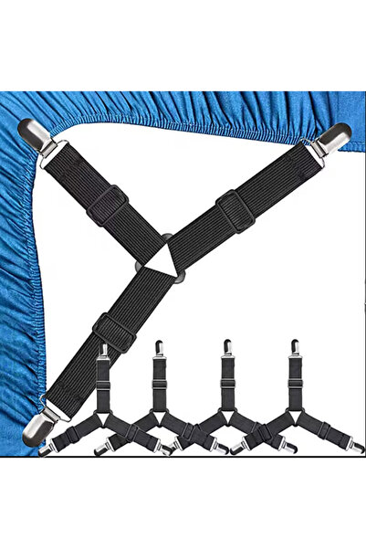 zola Set 4 accesorii de fixare a cearsafului, lungime reglabila, cleme fixare...