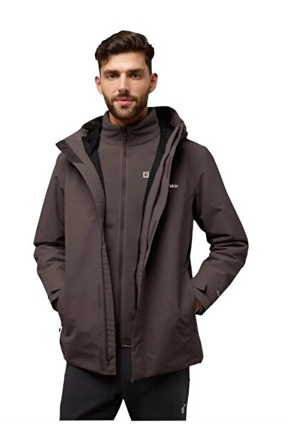 Jack Wolfskin Altenberg 3ın1 Jkt M Erkek Peat Outdoor Ceketi A61864-d0108