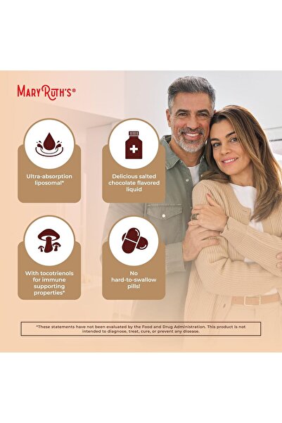 Maryruth's MaryRuth Organics Mushroom Liquid Vitamin, Reishi Mushroom Supplement for Immune Support, Turkey Tai