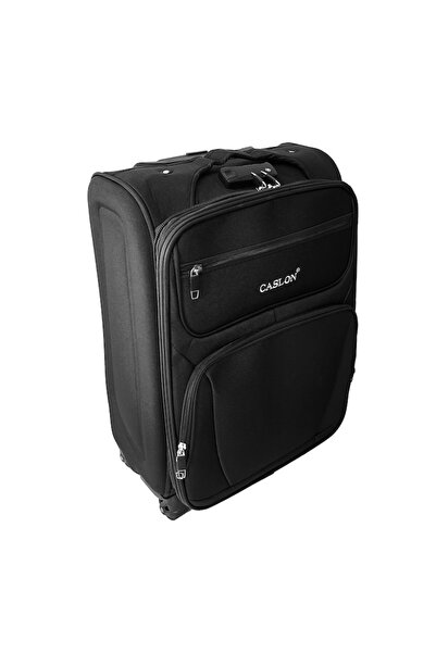 OEM Valiză din material textil cu 4 roți, neagră, mică, 50x37x25 cm, TRC24