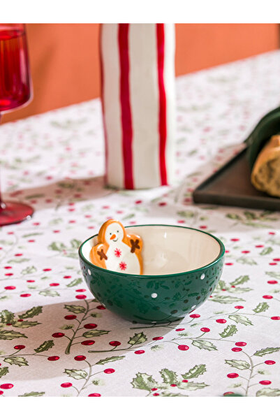 LC Waikiki Renkli̇mağaza Lcw Home Mixed Christmas Themed Ceramic Bowl 11 cm