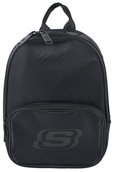 SKECHERS Star Sport Backpack, Small Black with Logo – Unisex Design for School, Gym, or Travel