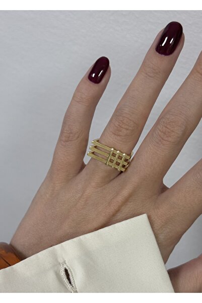 KİLİGİSTANBUL Ring with Stripes (Size Adjustable)