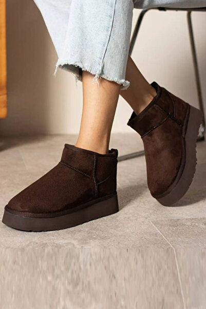 ARTSHOES Kadın Mini Boy 4 cm Yüksek Taban İçi Yünlü Bilekte Kısa Bot 4010-116-0013