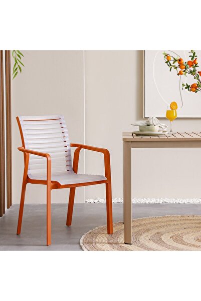 Danube Home Alexa PP Outdoor Chair - Red, 1-Seater, 62x60x92.4 cm, Durable Plastic, 1 Year Warranty