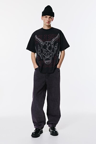 Pull & Bear Stranger Things Hellfire Club t-shirt