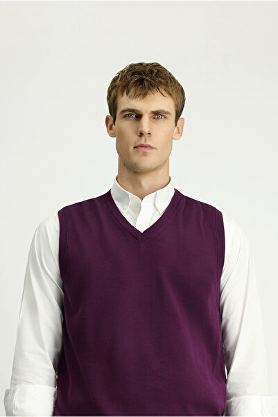 Kiğılı V-Neck Cotton Cashmere Knitwear Sweater