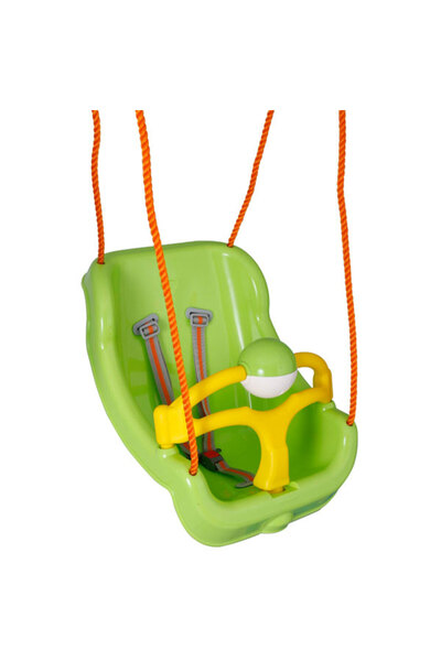PİLSAN Large swing for children Big Swing Green with removable bumper, ball with rattle,
