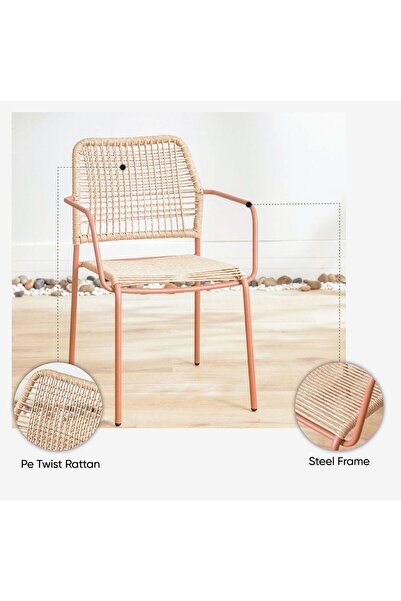 Danube Home Zanita Outdoor Chair - Stylish Red Patio Seating for Outdoor Living - Durable & Comfortable