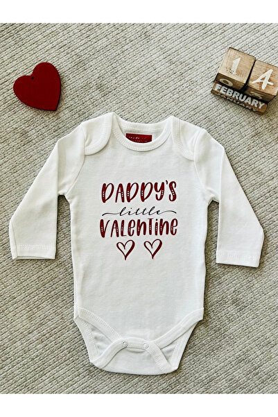 Mommy's Little Valentine - Özel Tasarım Sevgililer Günü Valentine's Day Bebek Body/Zıbın