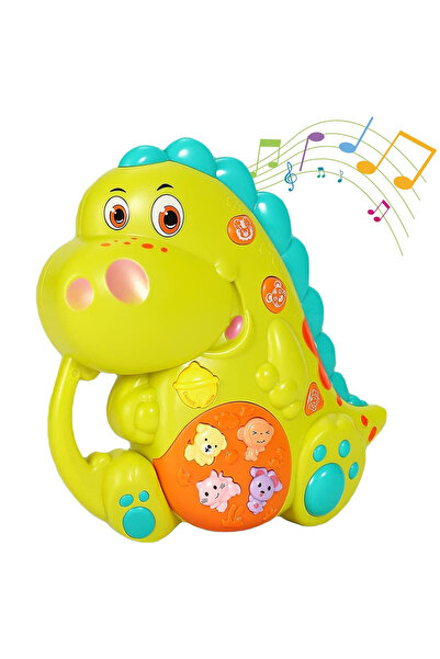 RCO Jucarie interactiva muzicala cu functii si lumini, Dinozaur RCO, 14x14 cm...