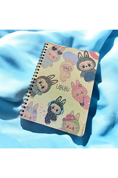 EyER Shoping دفتر ملاحظات 40 ورقة مع سلك هولوغرام أصفر